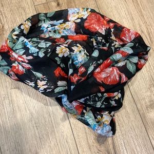 Floral infinity scarf